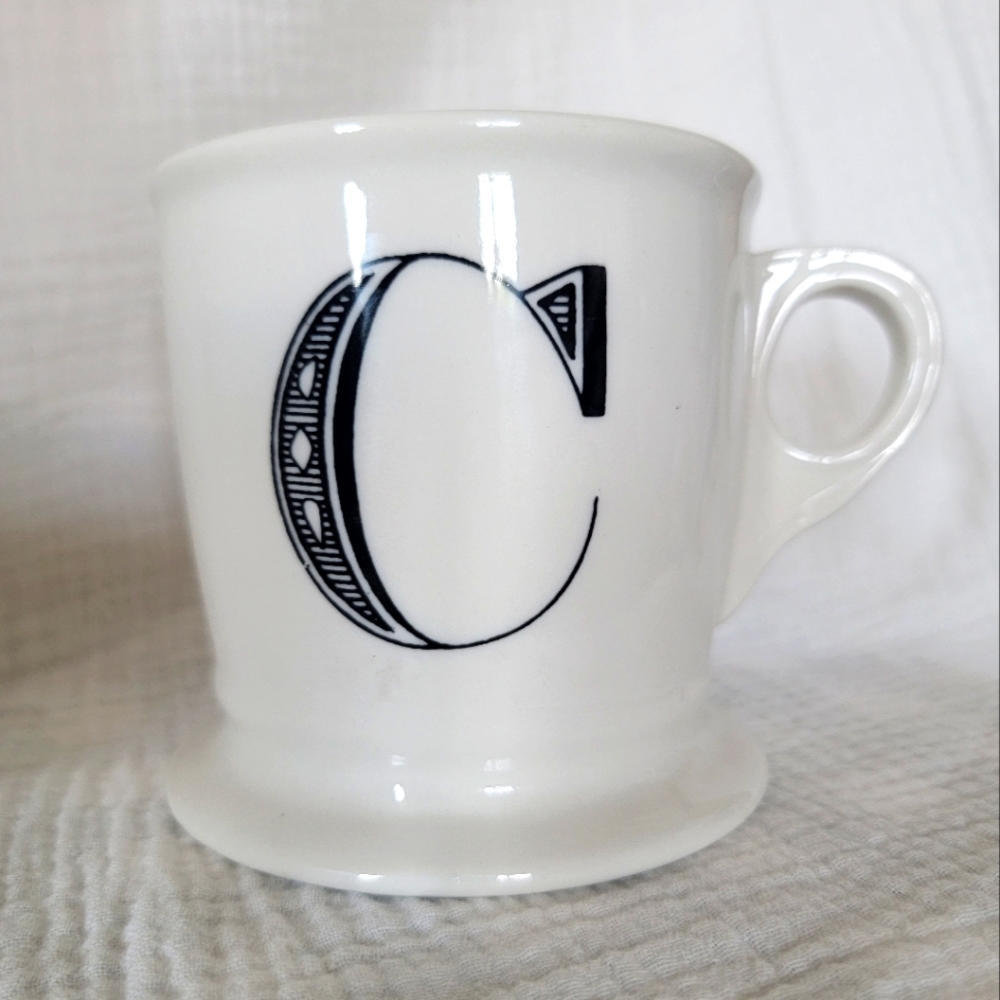 Anthropologie Monogram Mug Letter C